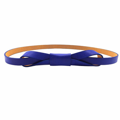 

Elegant Wedding Dress Belt for Women Bowknot Faux Leather Luxury Brand Designer Thin Women Belt