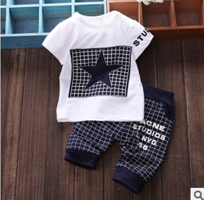 

US STOCK Baby Boy Kid Girls Clothes Sportswear T-shirt Top Pants Outfit 2Pcs Set