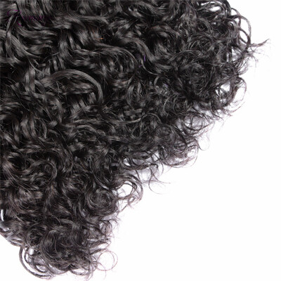 

7A Malaysian Water Wave Human Hair Weave 4 Bundles Deal Malaysian Virgin Hair Water Wave Ocean Wave Natural Big Curly Iwish Hair