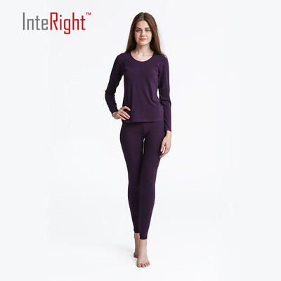 

INTERIGHT Qiu Qiu Qiu Qiu new modal round necklace underwear set wine red L