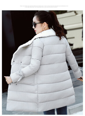

Autumn and winter cotton women in the long paragraph down jacket fashion casual jacket women