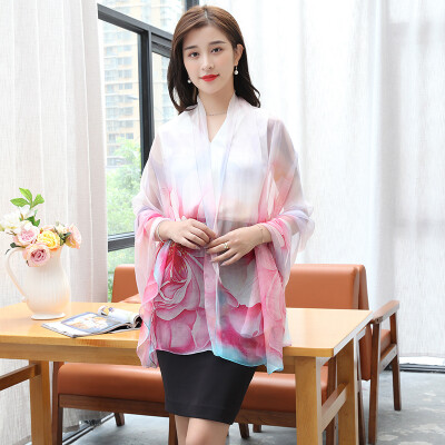 

Shanghai store (STORY Of SHANGHAI) silk scarf lady silk silk scarf fall shawl butterfly love incense