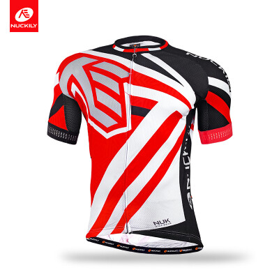 

NUCKILY Mens Summer popilar design cool max cycling clothing short sleeve Sublimation jersey