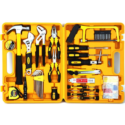 

Deli 3703 multi-function combination toolbox home repair hardware tools set 53 sets