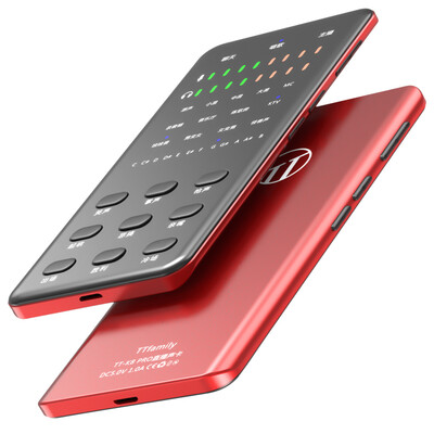 

Set version TTFAMILY TT-K8pro upgrade version mobile phone sound card broadcast package mobile microphone shout wheat universal K song fast hand Andrews Apple Universal external sound card China Red