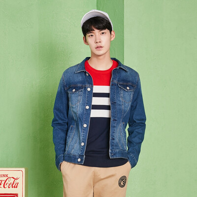 

Semir cowboy jacket male 2017 autumn men Korean version of the trend of youth jacket leisure handsome tide 11316081094 cowboy dark blue