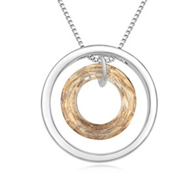 

Round Pendant Necklaces Jewelry Crystal High Quality Famous Brand Accessories Anniversary Gift 17504