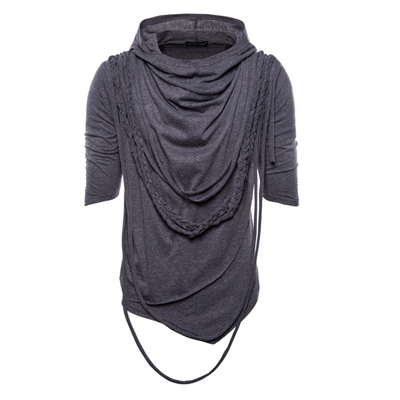 

Summer Mens Fashion Short Sleeved T-shirt Male Cotton Hooded Hip Hop Shirts Casual Slim Fit Street Mens Shirts Clothing Tops