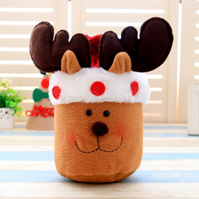 

5 Colors Christmas Gifts Bags Non-woven Material Santa Snowman Candy Bag Bells Kids Decoration Party Favors Pouch Accessories