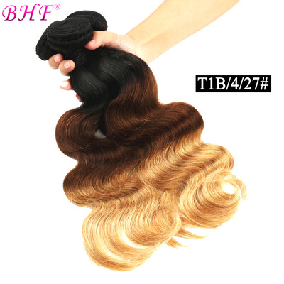 

Brazilian Body Wave Brazilian Hair Bundles T1B/4/27 Ombre Hair Extensions Company Wholesale Price