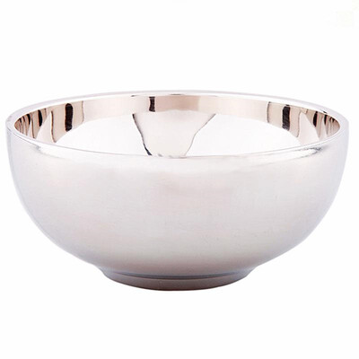 

New Bridge Cenka stainless steel welded side bowl double insulated anti-hot rice bowl soup bowl 13cm meal bowl