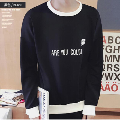 

Autumn men's sweater round neck collar youth trend Korean high school students Slim long sleeve T shirt boys jacket