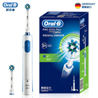 

Braun Oral-B Pro 600 Plus 3D Sonic Electric Toothbrush with 2 EB50 Brush Heads