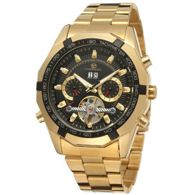 

New Fashion Brand FORSINING Luxury Rose Gold Men Watch Automatic Mechanical Watches Hollow Skeleton Men Gift Watch