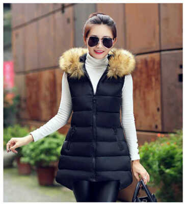 

Plus Size 4XL Winter Vest Women 2017 Sleeveless Jacket Coat Women's Vest Waistcoat Warm Hooded Long Vest Female