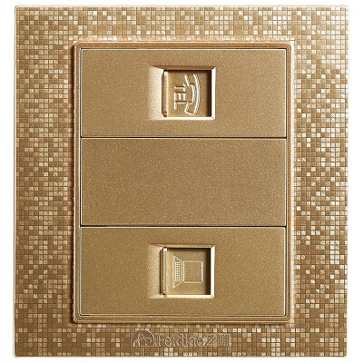 

Feidiao (feidiao) switch socket panel computer phone panel socket Internet phone socket panel 86 type of Phantom Tu Hao gold