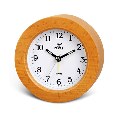 

Overlord POWER solid wood alarm clock creative Nordic student bedside clock bedroom night light clock simple wood mute table clock BW21026A1