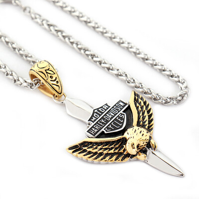 

Stainless Steel biker eagle Halley pendant Live To Ride Necklace Pendant Titanium high quality Jewelry Cheap stainless steel penda