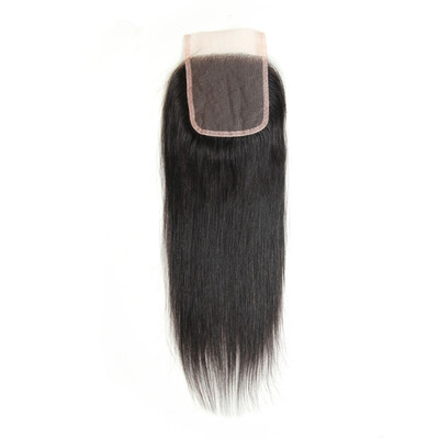 

Queen Hair Indian Straight Closure 7A Unprocessed Human Hair Indian Closure With Bleached Knots Free Part