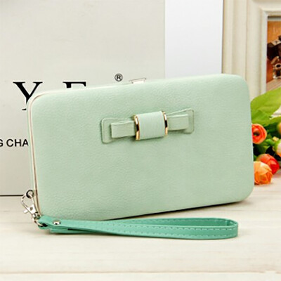 

The new Korean version of the wallet in the long section of the phone bag bowknot lunch box female wave