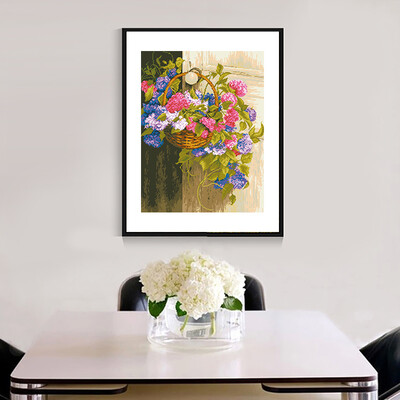 

embroider DIY DMC Cross stitchSets For Embroidery kits Flowers hanging on the door factory direct sale