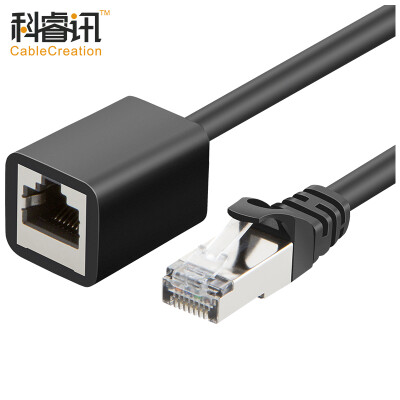 

CABLE CREATION CAT6 cable RJ45 cable extension cable 05 meter male to female six Gigabit broadband network cable connector network direct line black CL0028