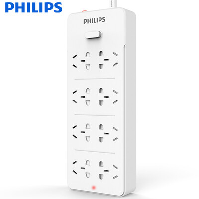 

Philips PHILIPS new national standard 8 full-length 3 meters socket child protection door overload protection plug-in plug-in board wiring board drag board SPS3831G 93