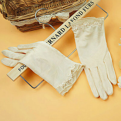 

summer sun gloves anti-UV anti-skid short section of pure cotton ladies gloves
