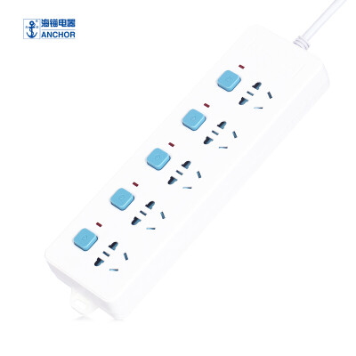 

Sea anchor 1.8 m plug-in board 5-hole row patch panel TV tow line refrigerator safety touch-proof plug socket panel washing machine sub-control switch power converter 635