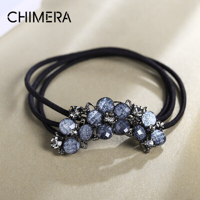 

Chimera CHIMERA hair accessories bizarre rhinestone hair ring hair rope dark gray