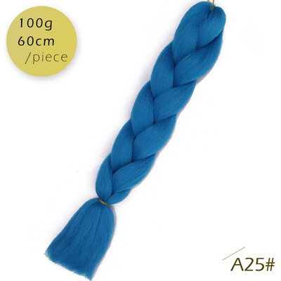 

AISI HAIR 100gpcs 24inch Kanekalon Jumbo Braids Hair Ombre Two Tone Colored Synthetic Hair for Dolls Crochet Hair