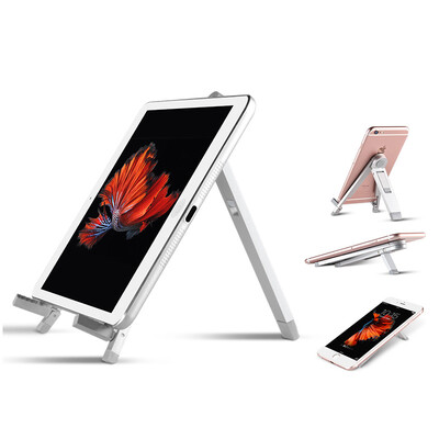 

Mocos mokis Foldable Aluminum Lazy Mobile Bracket Flat Bracket Desktop Bracket Tablet PC iPad Universal Large Screen Desktop Base Bracket Space Silver