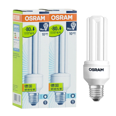 

OSRAM OSRAM T3 standard energy-saving lamps 14W daylight E27 two loaded