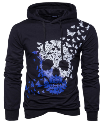 

Brand 2017 Hoodie Casual Skull Head Print Hoodies Men Fashion Tracksuit Male Sweatshirt Off White Hoody Mens Purpose Tour