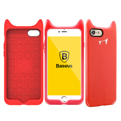 

Baseus Apple 7 phone case protection iPhone7 silicone protection soft shell Apple 7 cartoon shell cute 47 inches red
