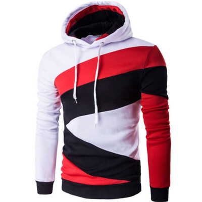 

2017 Hoodies Mens Male Hip Hop Male Brand Hoodie Color Stitching Sweatshirt Men Slim Fit Men Hoody XXL E5RV
