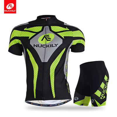 

NUCKILY cycling jersey&shorts summer quick dry sublimated set for men
