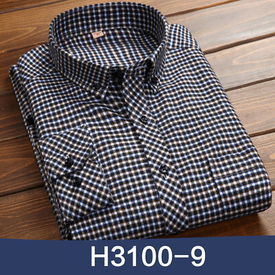 

Casual Men Cotton Long Sleeve Shirt Spring Silm Fit Fashion Lattice