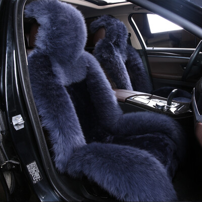 

Antarctic people nanjiren wool cushion winter car seat mat pad car mat lambskin long hair single seat cushion cushion winter car front row single seat blue gray