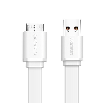 

Green Union Samsung note3 s5 data cable charging line mobile hard disk data cable Micro USB30 mobile phone charger line cable flat line 10818 1 white