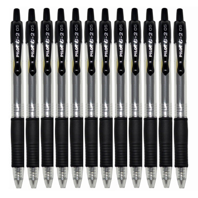 

PILOT BL-G2-5-B Student&39s pen G-2 Press the gel pen to write the pen Black 05mm 12pcs