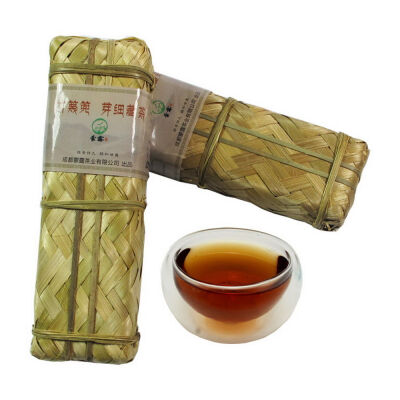 

Tibetan Tea Horse Road Dark Tea Sichuan YaAn Hei Cha in Bamboo Basket 200g