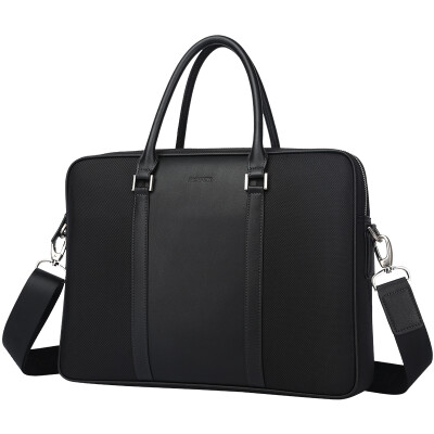 

Bopai Bopai briefcase male business canvas handbag 156-inch computer bag black 711-006771