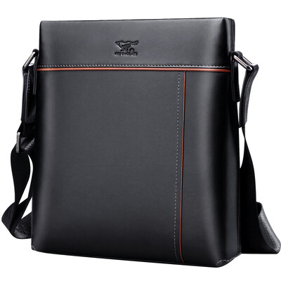 

Seven Soldiers (SEPTWOLVES) Men's Bag PVC Material Business Casual Shoulder Bag Messenger Bag Large Capacity Shoulder Messenger Bag Black 1A1153194-01