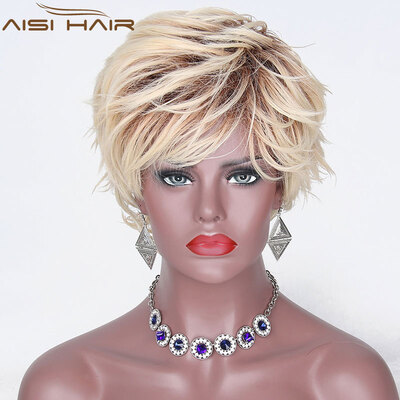 

AISI HAIR Short Brown Short Brown Synthetic Wigs Short Brown