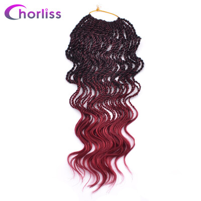 

Chorliss14 inch Curly Senegalese Twist Crochet Braids 35 Roots Synthetic Braiding Hair Extension Low Temperature Fiber