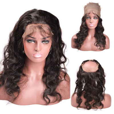 

360 Full Lace Frontal Brazilian Body Wave Remy Human Hair Free Part 22X4X2 Inch Free Shipping