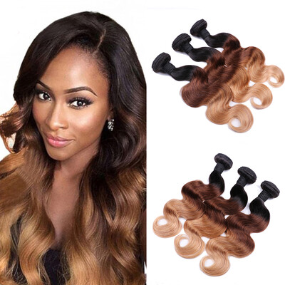 

Ombre Brazilian hair Brazilian Virgin Hair Body Wave 3 Bundles Ombre Hair Extensions 3 Tones 1b427 Ombre Human Hair Weave