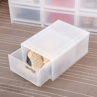 

Citylong plastic storage cabinet locker translucent single layer stackable drawer storage cabinet office storage shoe box trans