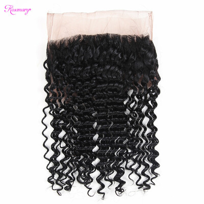 

8A Pre Plucked 360 Lace Frontal Closure With Adjustable 8-20 Malaysian Deep Wave 360 Lace Virgin Hair With Natural Hairline